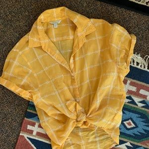 Lucky Brand yellow blouse in XS